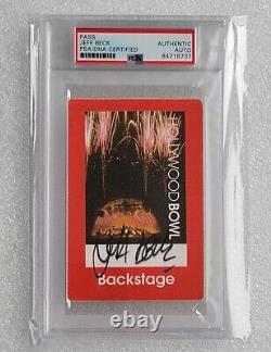 Jeff Beck Signed Psa/dna Coa Slabbed Pass Music Yardbirds Band Autographed Psa