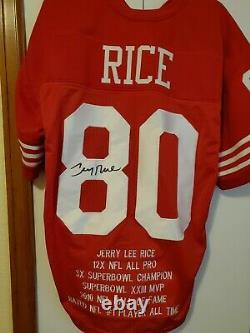 Jerry Rice SIGNED Jersey, EMBROIDRD San Francisco 49er HALL OF FAME PSA/DNA COA