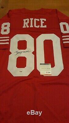 Jerry Rice Signed Jersey, PSA DNA COA, Witnessed