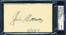 Jim Bottomley Mint 9 PSA DNA Coa Autograph Hand Signed 3x5 Index Card