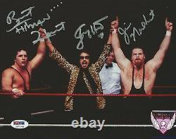 Jim Neidhart Bret & Jimmy Hart Foundation Signed 8x10 Photo PSA/DNA COA WWE WWF