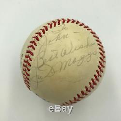 Joe DiMaggio Signed Autographed Official American League Baseball PSA DNA COA