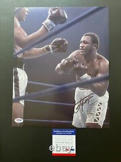 Joe Frazier Rare! Signed autographed boxing legend Ali 11x14 photo PSA/DNA coa