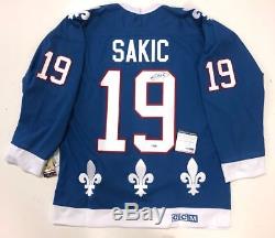 Joe Sakic Quebec Nordiques Signed CCM Vintage Jersey Cup Psa/dna Coa X86115