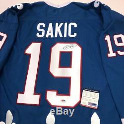 Joe Sakic Quebec Nordiques Signed CCM Vintage Jersey Cup Psa/dna Coa X86115