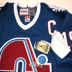 Joe Sakic Quebec Nordiques Signed CCM Vintage Jersey Cup Psa/dna Coa X86115