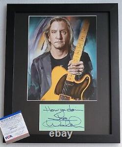 Joe Walsh Signed Display Psa/dna Coa Psa Rock Music Singer Eagles Autographed