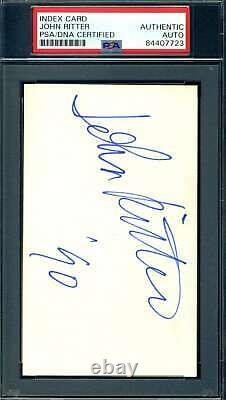 John Ritter PSA DNA Coa Signed 3x5 Index Card Autograph