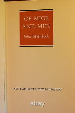 John Steinbeck SIGNED First 1st Edition Of Mice and Men 1937 Rare COA PSA DNA