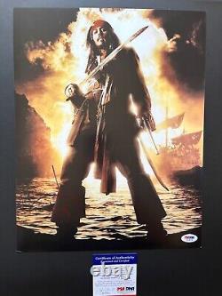 Johnny Depp Rare signed autographed Pirates Jack Sparrow 11x14 photo PSA/DNA coa