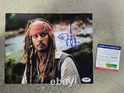 Johnny Depp Signed 8x10 Photo With PSA/DNA COA Pirates of the Caribbean
