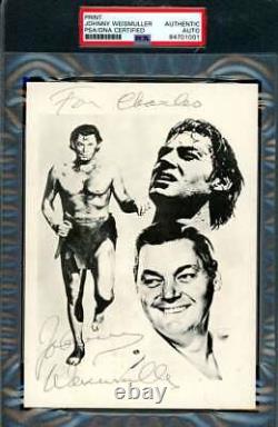 Johnny Weissmuller PSA DNA Coa Signed 5x7 Photo Autograph