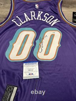 Jordan Clarkson Signed Jersey PSA/DNA COA Utah Jazz Retro