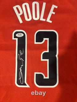 Jordan Poole Signed Autographed Washington Wizards Jersey PSA/DNA COA