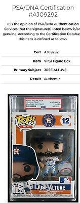 Jose Altuve Hand Signed Encapsulated Funko Pop #12 Slabbed Psa Dna Coa Very Rare