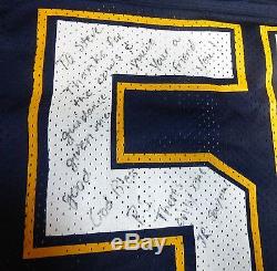 Jr Junior Seau Signed Chargers 1990 Draft Worn Used Game Jersey PSA/DNA COA Auto