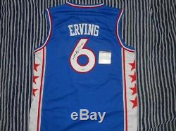 Julius Erving 76ers Nba Autographed / Signed Swingman Jersey With Psa/dna Coa