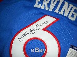 Julius Erving 76ers Nba Autographed / Signed Swingman Jersey With Psa/dna Coa