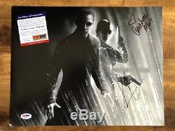 KEANU REEVES CARRIE-ANNE MOSS MATRIX SIGNED 11x14 PHOTO AUTOGRAPHED PSA/DNA COA