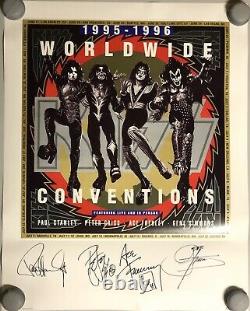 KISS Convention Lithograph Poster Signed By All Four Originals PSA/DNA COA Rare