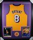 Kobe Bryant Autographed Jersey #8 Cust Framed New -lakers Jersey Psa/dna Coa