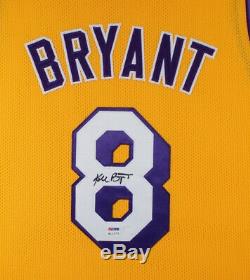 KOBE BRYANT Autographed Jersey #8 Cust Framed New -Lakers Jersey PSA/DNA COA