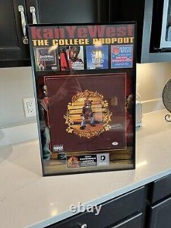 Kanye West Signed College Dropout Vinyl Psa/dna Coa Custom Framed