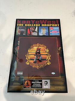 Kanye West Signed College Dropout Vinyl Psa/dna Coa Custom Framed