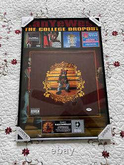 Kanye West Signed College Dropout Vinyl Psa/dna Coa Custom Framed