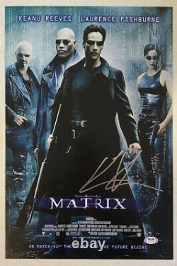 Keanu Reeves Signed Autographed Matrix 12x18 Photo Poster with PSA/DNA COA