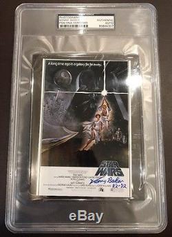 Kenny Baker Signed Star Wars R2-D2 AUTOGRAPHED 4x6 Photo PSA/DNA Slabbed COA