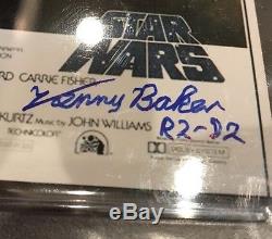 Kenny Baker Signed Star Wars R2-D2 AUTOGRAPHED 4x6 Photo PSA/DNA Slabbed COA