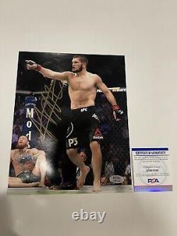 Khabib Nurmagomedov Signed Autographed 8x10 Photo PSA DNA PSA/DNA COA Eagle a