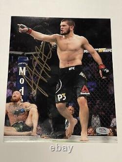 Khabib Nurmagomedov Signed Autographed 8x10 Photo PSA DNA PSA/DNA COA Eagle a