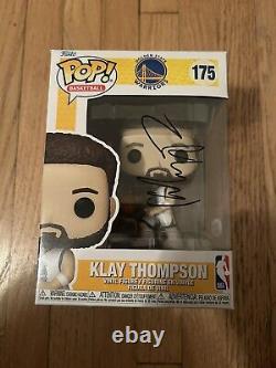 Klay Thompson Signed Autographed Warriors funko Pop #175 Dallas Mavs PSA DNA COA