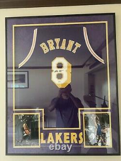 Kobe Bryant Autographed Jersey with PSA DNA COA #8 New framed