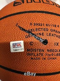 Kobe Bryant Autographed Official NBA Game Basketball In Case. PSA/DNA/COA