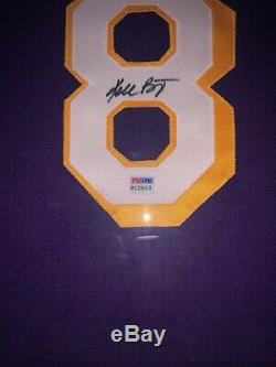 Kobe Bryant Autographed Professionaly Framed Purple Away Jersey PSA/DNA COA