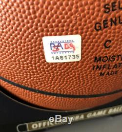 Kobe Bryant La Lakers Authentic Autographed Nba Game Basketball Big Psa/dna Coa