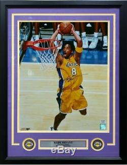 Kobe Bryant Lakers Autographed Signed Framed Slam Dunk 16x20 Photo PSA/DNA COA