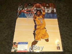 Kobe Bryant Signed 16x20 Photo PSA/DNA COA Los Angeles Lakers Full Name Auto
