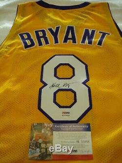 Kobe Bryant Signed Auto Jersey Rare Full Signature Rookie Era Champ Psa/dna Coa