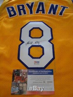 Kobe Bryant Signed Auto Jersey Rare Full Signature Rookie Era Champ Psa/dna Coa