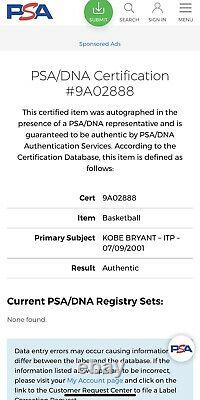 Kobe Bryant Signed Autographed Basketball PSA/DNA With COA