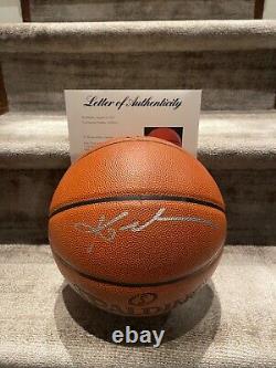 Kobe Bryant Signed Basketball PSA/DNA Letter COA Lakers Autograph Full Size