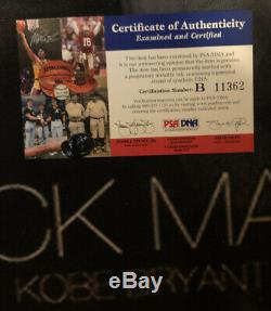 Kobe Bryant Signed Custom Framed Jersey, Authentic Farewell Letter! COA PSA/DNA