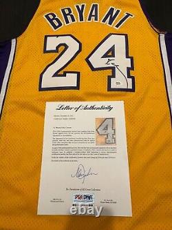 Kobe Bryant Signed Jersey PSA/DNA Letter COA Lakers Autograph