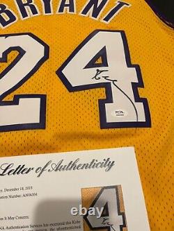 Kobe Bryant Signed Jersey PSA/DNA Letter COA Lakers Autograph