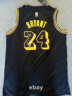Kobe Bryant Signed Los Angeles Lakers Jersey Psa Dna Coa Rare Black Mvp #24 Nba
