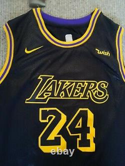 Kobe Bryant Signed Los Angeles Lakers Jersey Psa Dna Coa Rare Black Mvp #24 Nba